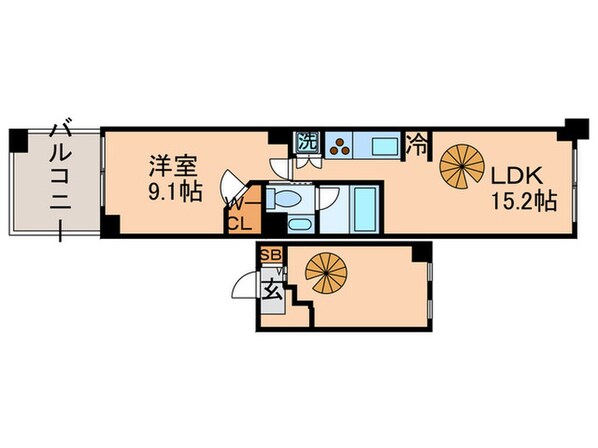 レジデンスシャルマン月島の物件間取画像